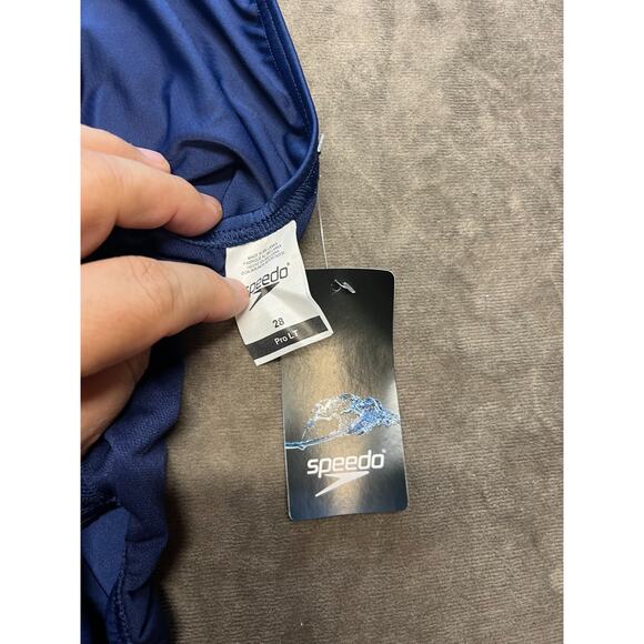 Speedo Women's Swimsuit One Piece Pro‎ Lt Super Pro Solid Team Navy Size 28 NWT - Picture 4 of 7